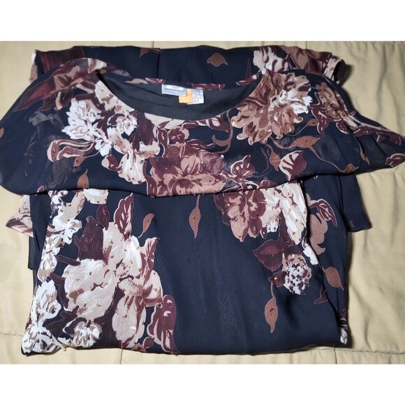 Vintage Newport News Women’s Floral Beaded Dress Size 6. 90s Y2K - Picture 3 of 6